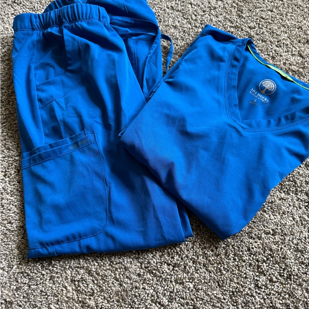 Healing hands Blue Scrub Set